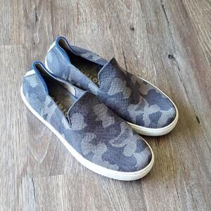 Rothys Classic Black And Gray Camo Slip On Shoe Size 8.5